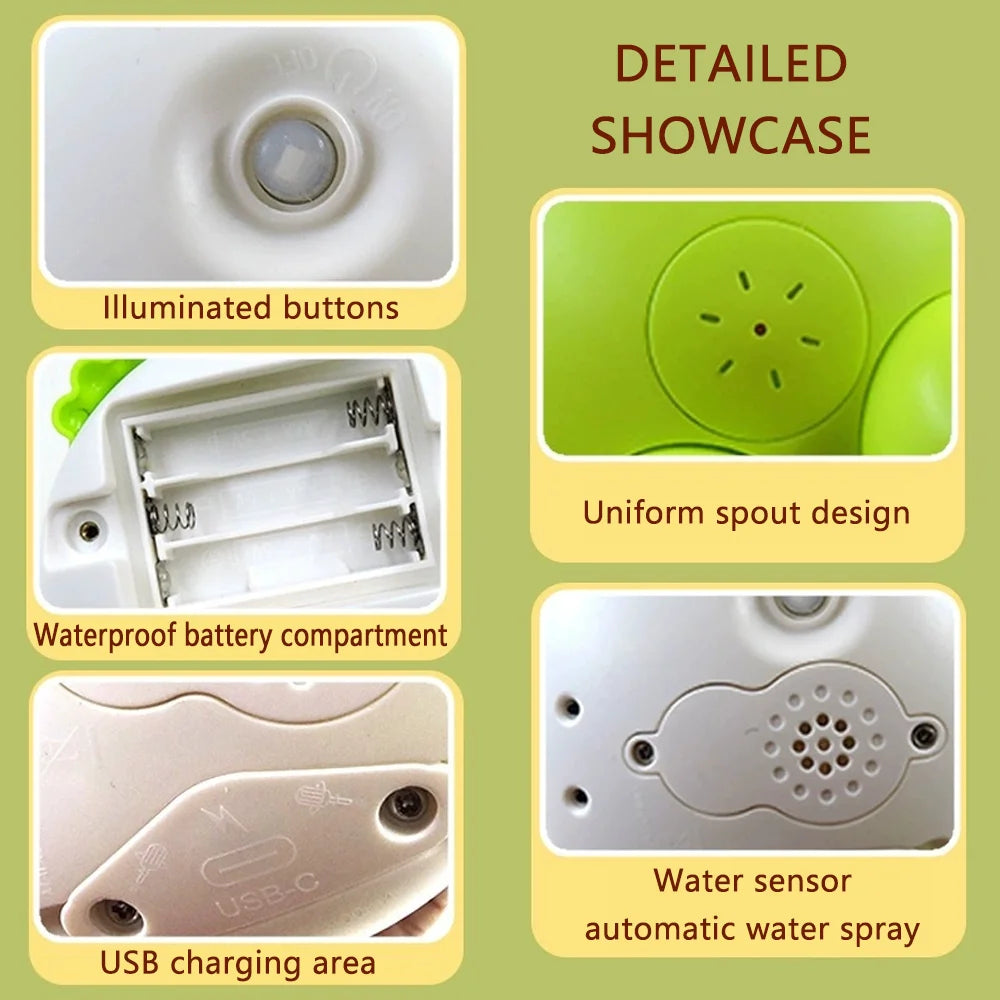 Grenouille de bain LED à détection automatique – Jouet de bain rechargeable et amusant pour les enfants