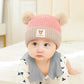 Ensemble bonnet et écharpe tricotés Bébé Ours – Bonnet d'hiver chaud pour garçons et filles