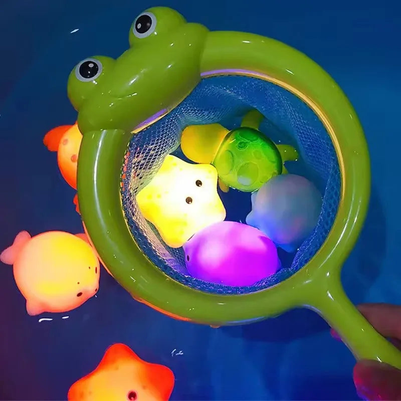 9pcs Floating Light-Up Animal Bath Toys for Kids