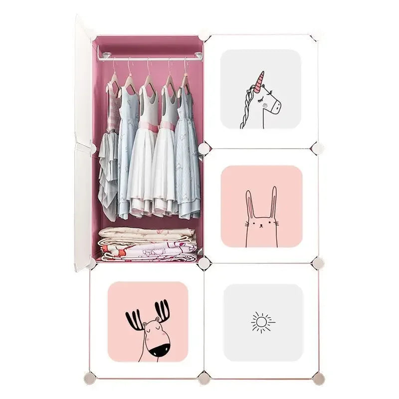 Armoire bébé en plastique – Petite armoire pour vêtements de fille