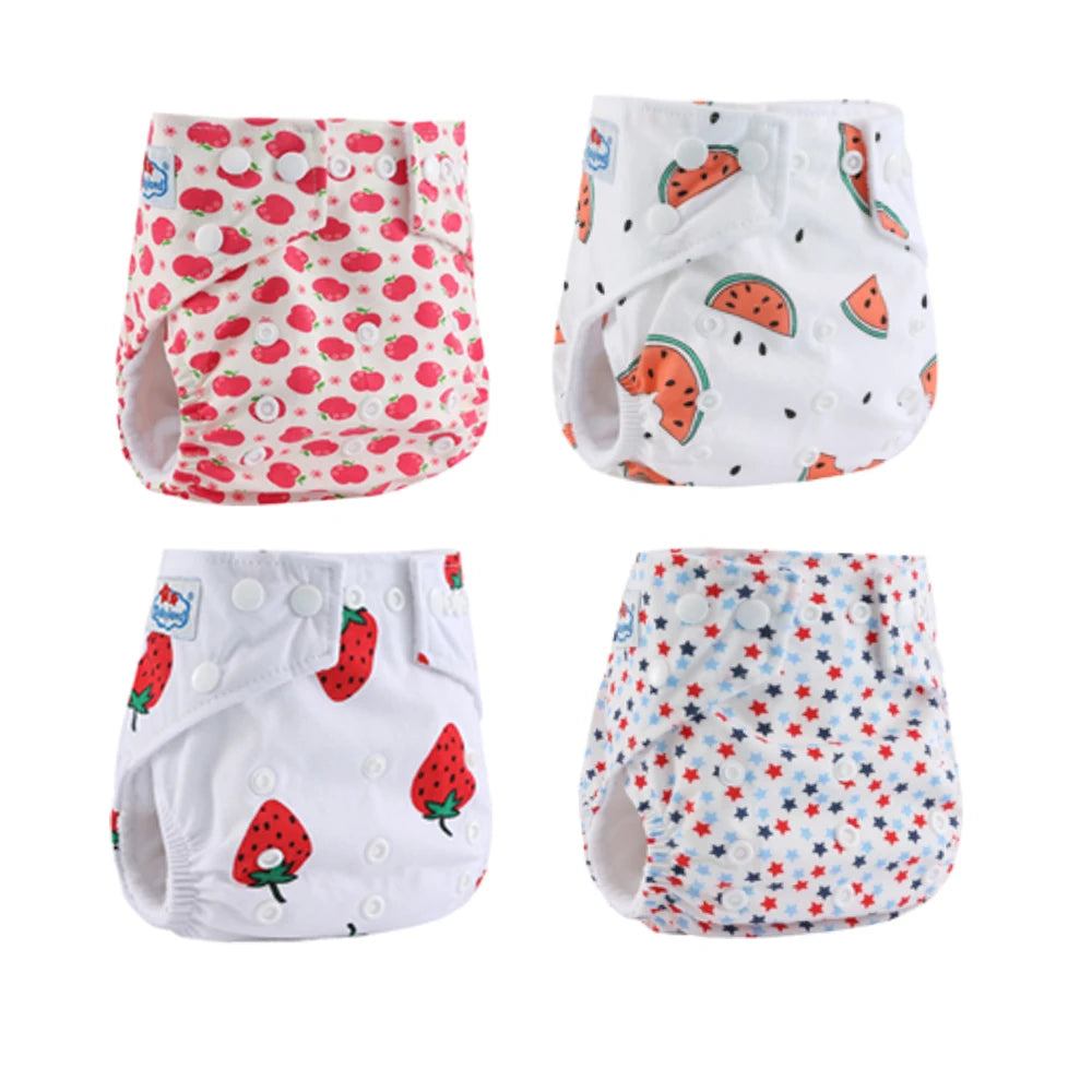 Couches lavables Babyland – Lot de 4, imperméables et écologiques pour peaux sensibles