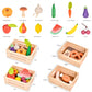 Ensemble de jeu en bois pour desserts et aliments – Amusant et Montessori !