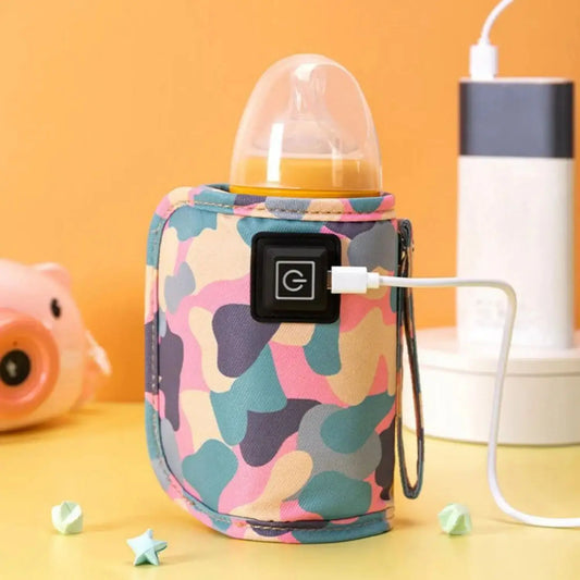 Portable Baby Bottle Heater Bag | USB Milk Warmer for Winter & Travel