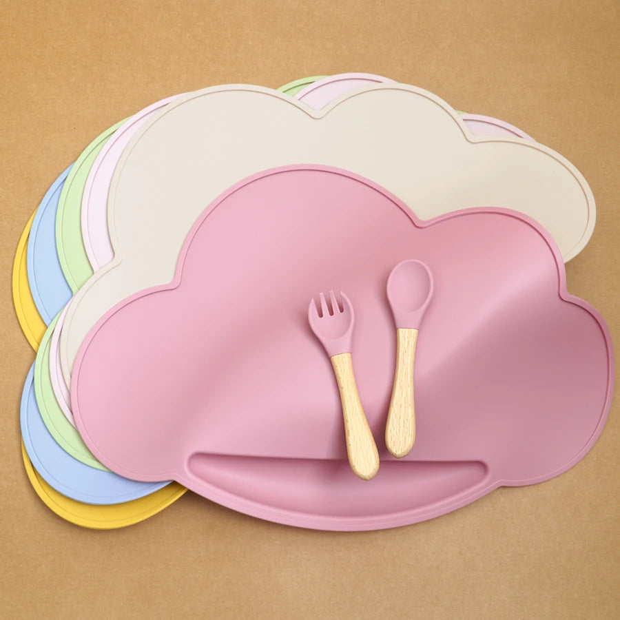 Napperon de table portable pour bébé – Napperon en silicone en forme de nuage