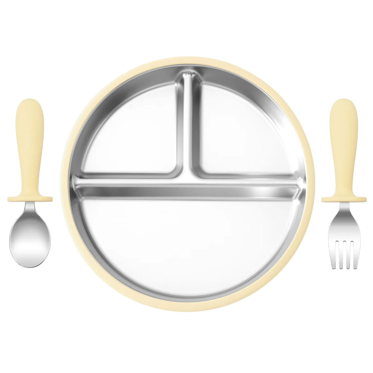 Kids Feeding Essentials – 3PCS Bowl, Spoon & Fork Set