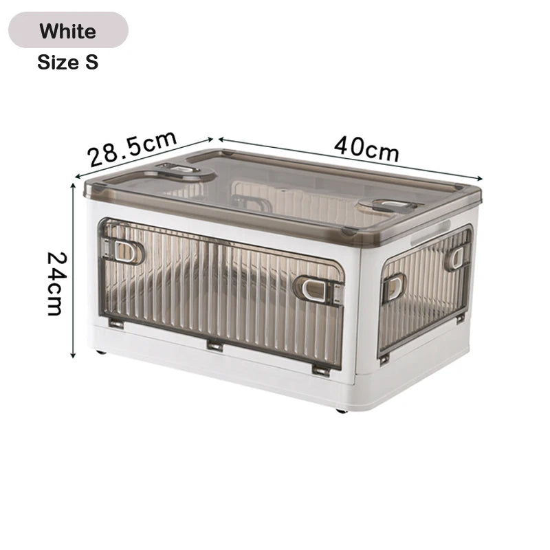 Boîte de rangement pliable BGRORIO – Modèle à roulettes et empilable