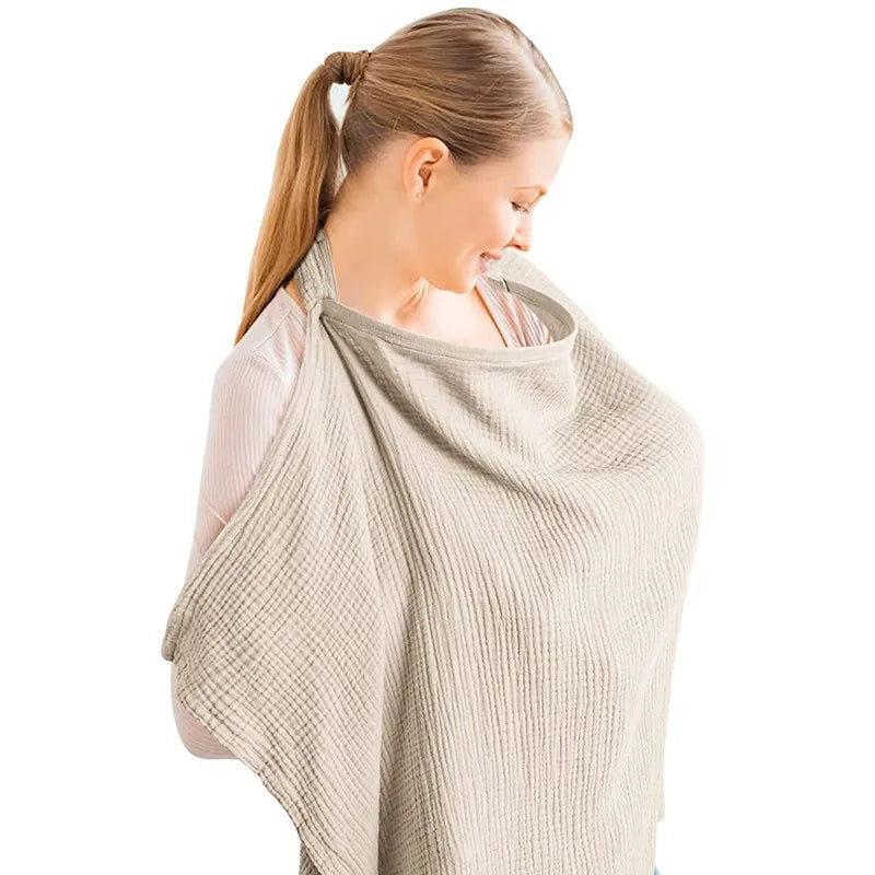 Couverture d'allaitement pour maman – Accessoire en coton doux pour préserver l'intimité et la poussette
