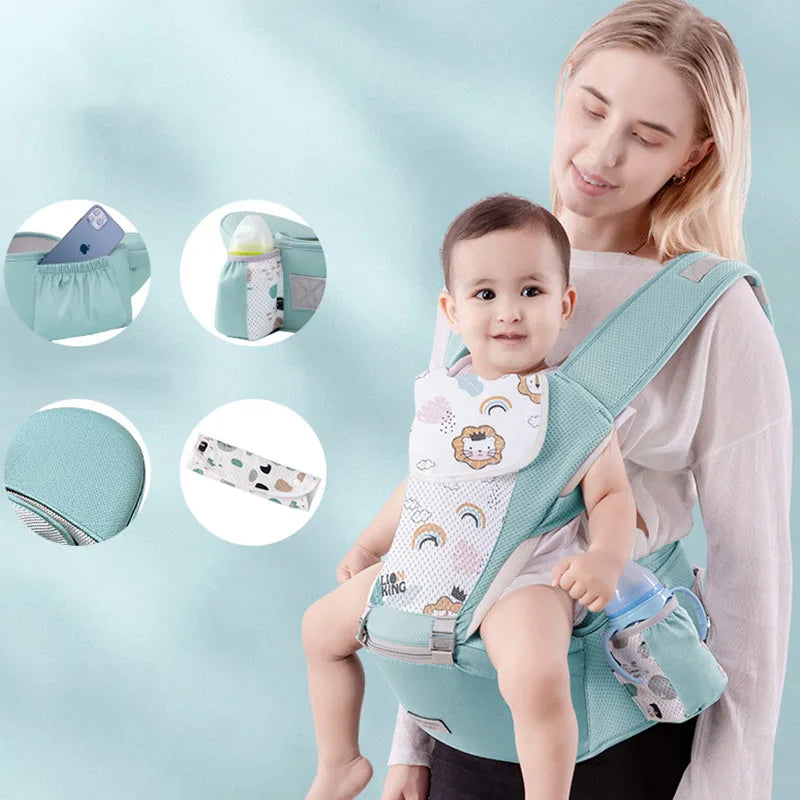 Ergonomic Front-Facing Baby Carrier with Hipseat – Travel Friendly