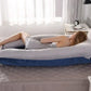 Coussin de grossesse en polaire douce en forme de U – Soutien latéral et lombaire multifonctionnel