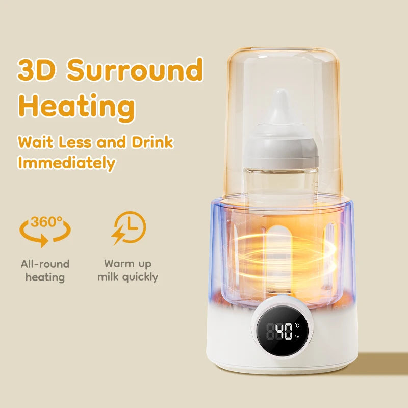 2-in-1 Baby Bottle Warmer & Sterilizer | Rapid Milk Heating for Newborns