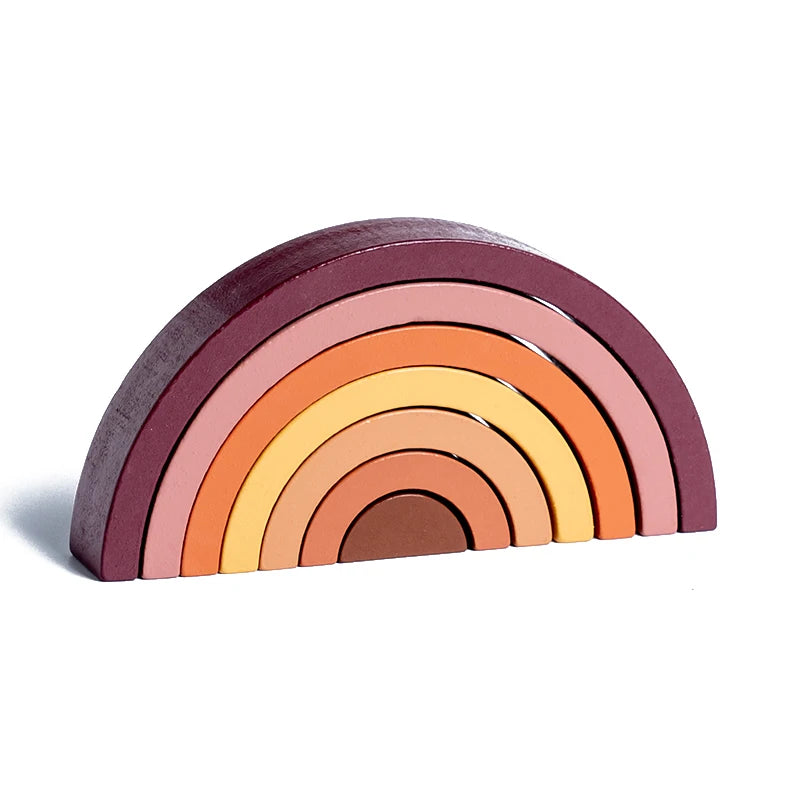 Colorful Montessori Wooden Stacking Toy