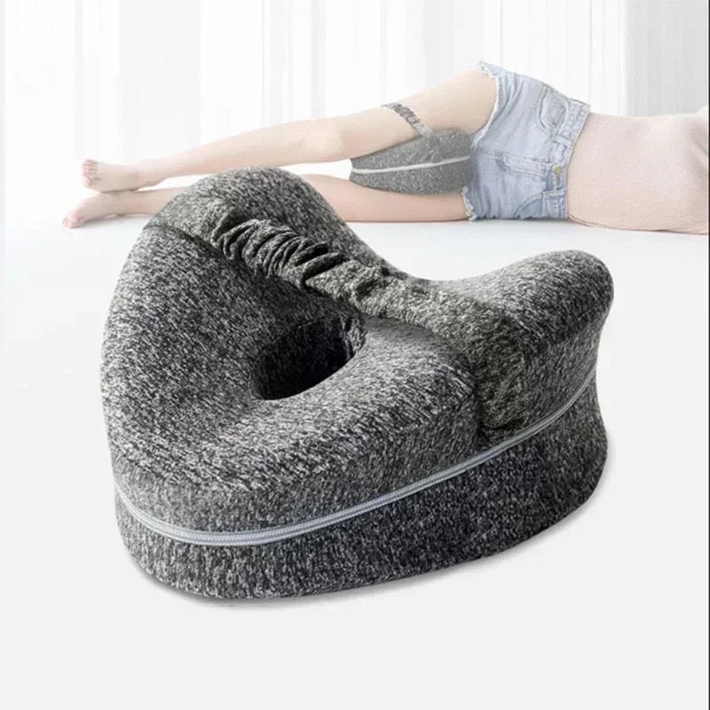 Memory Foam Heart-Shaped Leg Pillow – Pregnancy & Side Sleeper Support for Back, Hip & Sciatica