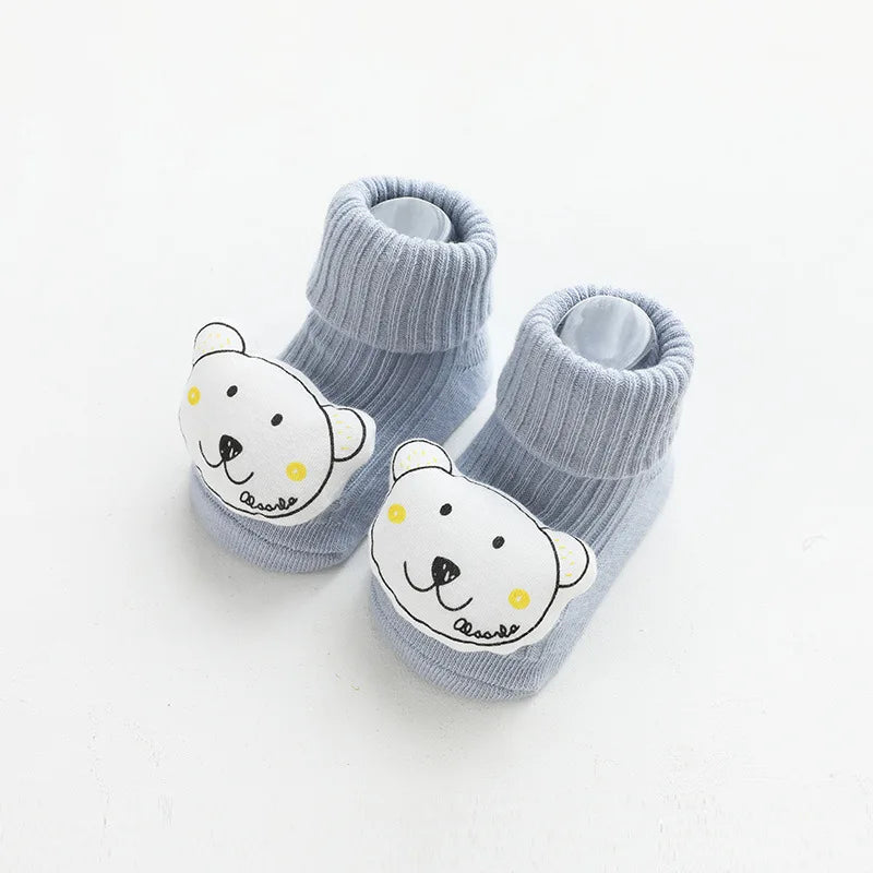 Chaussettes antidérapantes Kawaii à motifs animaux