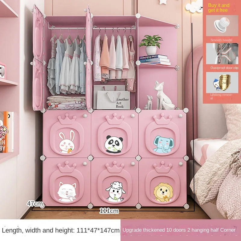 Armoire moderne pour enfants – Placard et rangement pliables en plastique