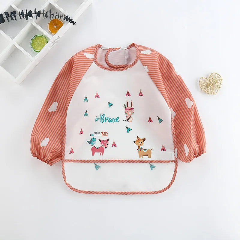 Cute Cartoon Waterproof Baby Feeding Bib (0–3Y)