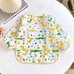 Cute Cartoon Waterproof Long-Sleeve Baby Feeding Bib (0–3Y)