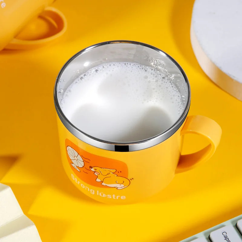 250ML Baby Stainless Steel Straw Cup – Leakproof & Anti-Hot
