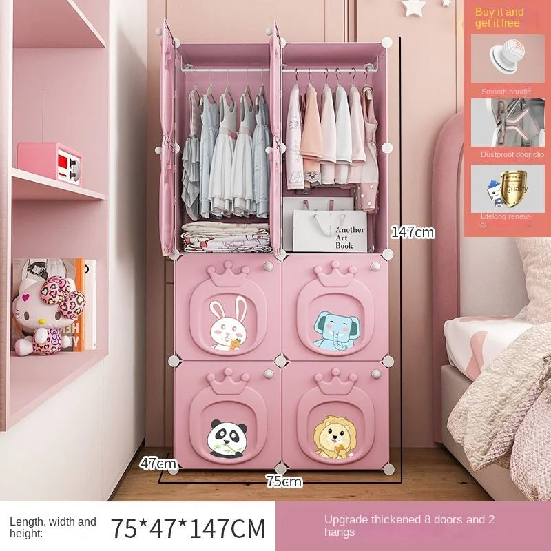 Armoire moderne pour enfants – Placard et rangement pliables en plastique