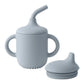 Silicone Baby Sippy Cup – Double Lid, BPA-Free, Portable Kids Bottle