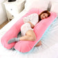 Coussin de grossesse en polaire douce en forme de U – Soutien latéral et lombaire multifonctionnel