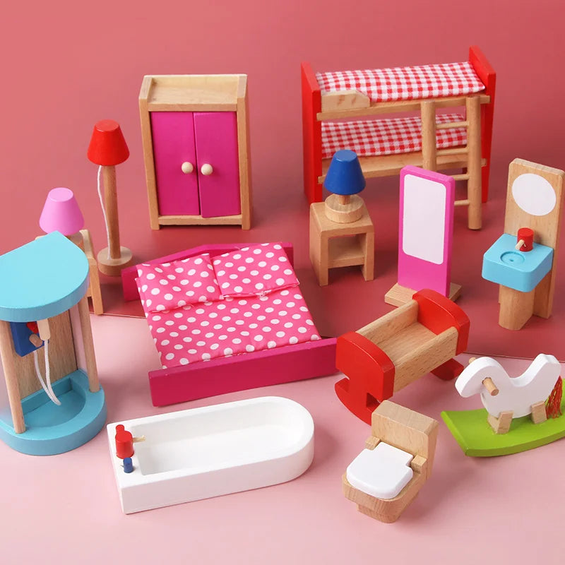 Mini meubles en bois – Amusez-vous dans la salle de jeux !
