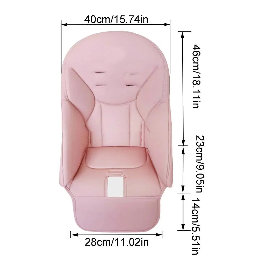 Baby Highchair Cover – Non-Slip PU Leather Cushion Pad