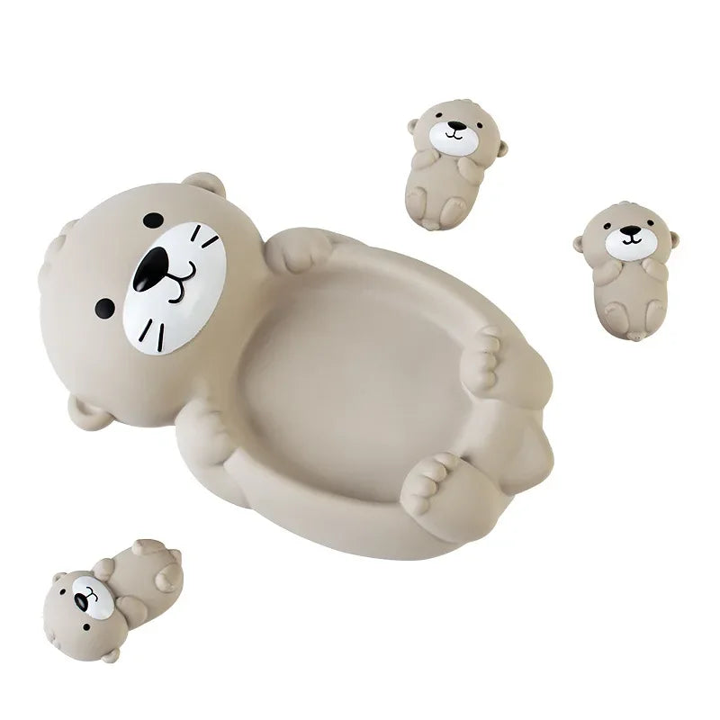 Loutre flottante et câline pour le bain des bébés et des tout-petits - Jeu dans l'eau