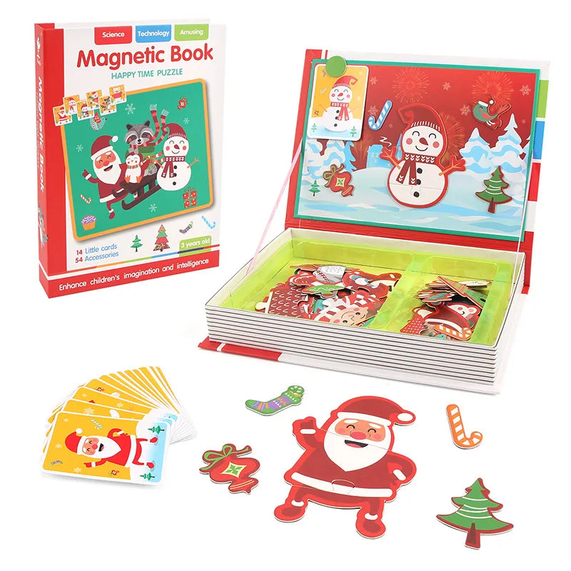 Livre de puzzles magnétiques 3D – Jeu éducatif pour enfants