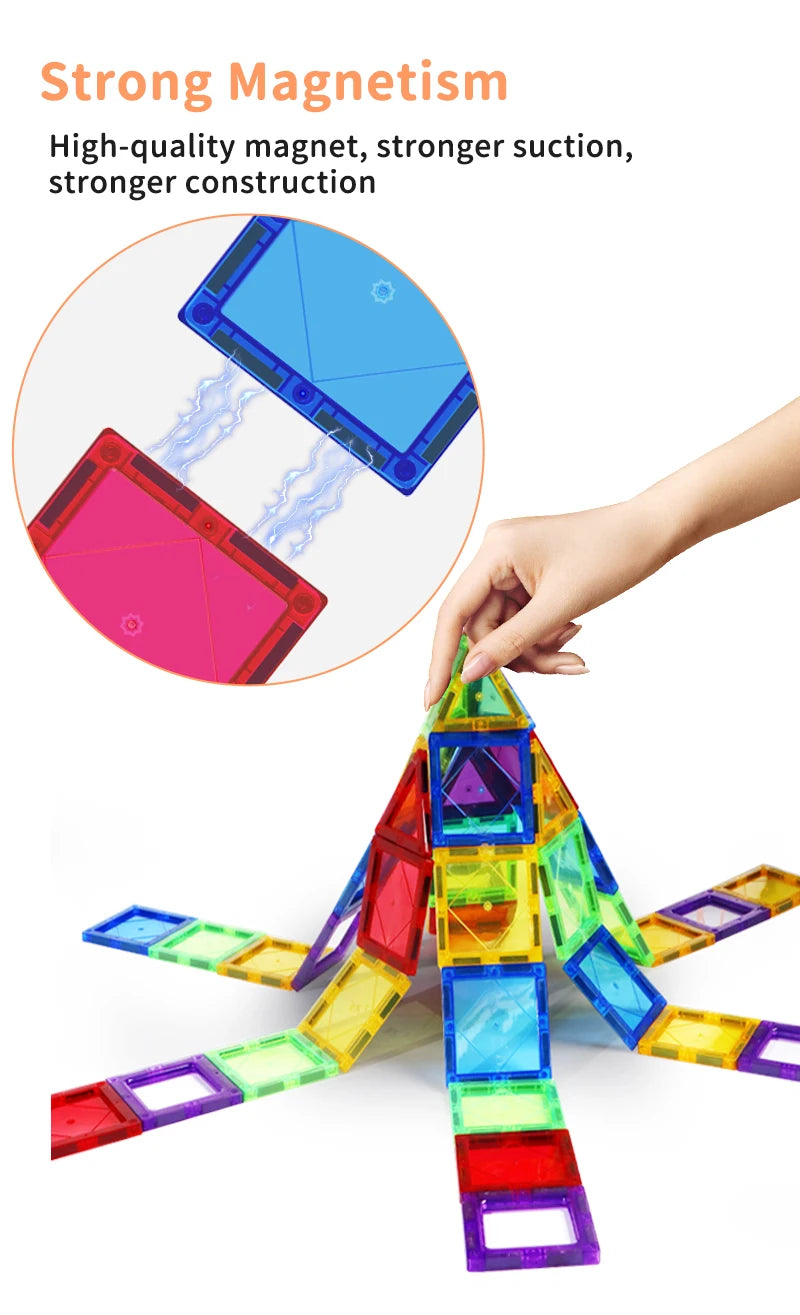 Jeu de construction magnétique éducatif STEM pour enfants