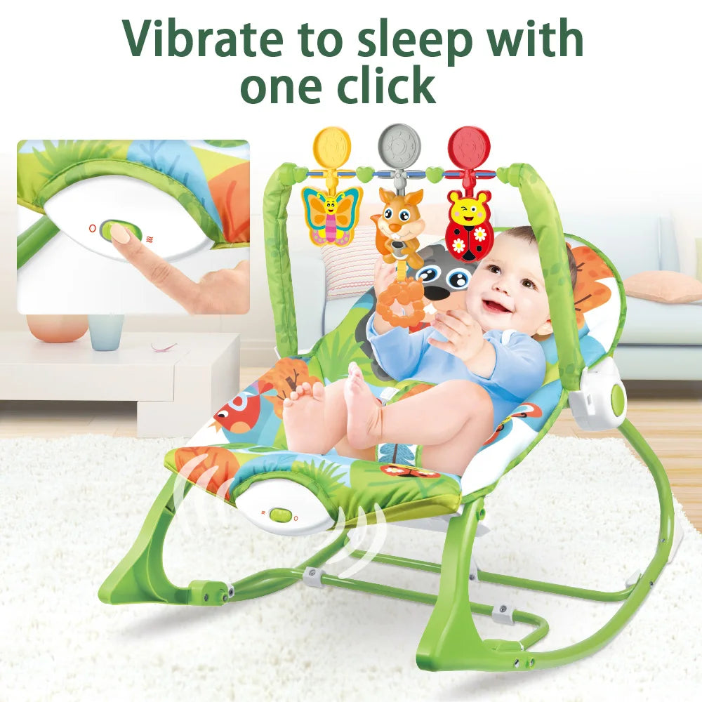 Fauteuil à bascule pour bébé avec jouets – Électrique et amusant
