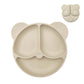 Assiette à ventouse en silicone pour bébé – Bol avec visage souriant