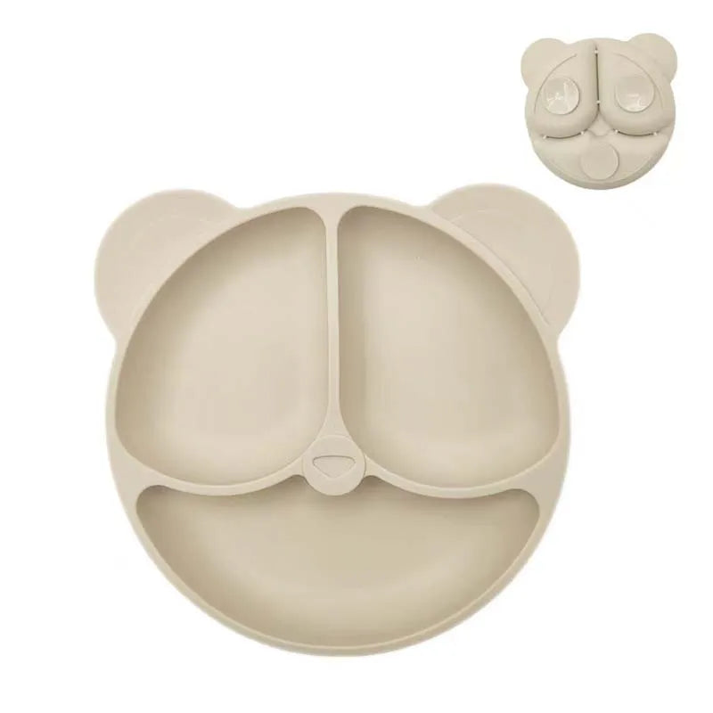 Assiette à ventouse en silicone pour bébé – Bol avec visage souriant