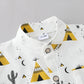 2-Piece Kids Summer Outfit – Cotton Triangle Print Shirt & Shorts Set