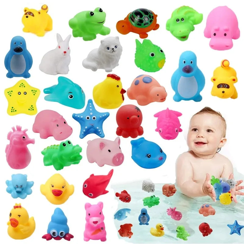 Kids Bath Play Set – Soft Rubber Swimming Toys for Toddlers