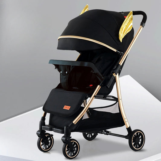 Two-Way Lightweight Foldable Baby Stroller – Portable High-View Pram