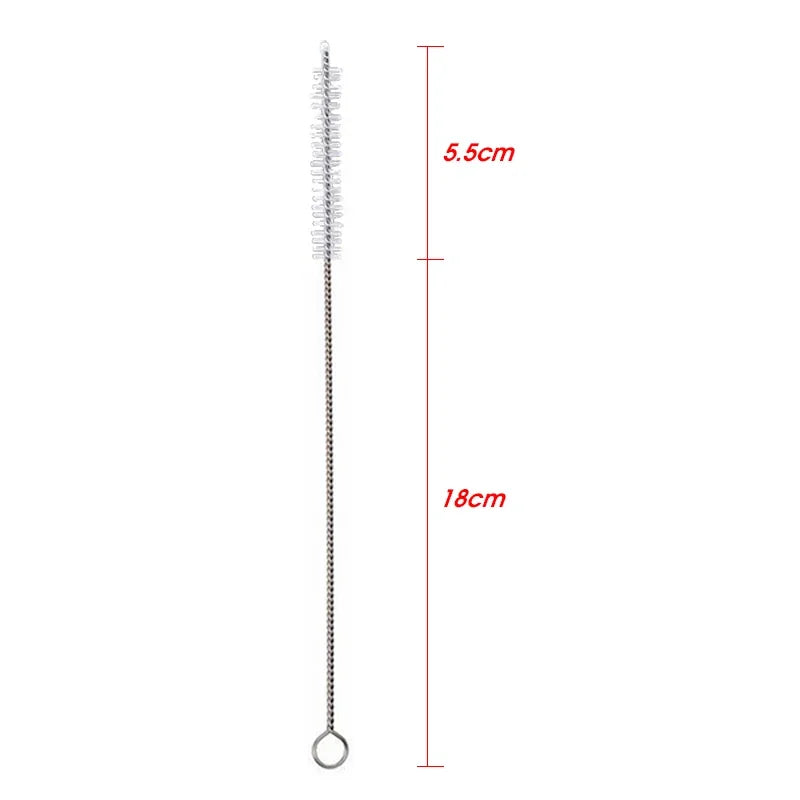 Kids Bottle & Straw Cleaner | Long Handle Stainless Steel Brush, Soft Bristles