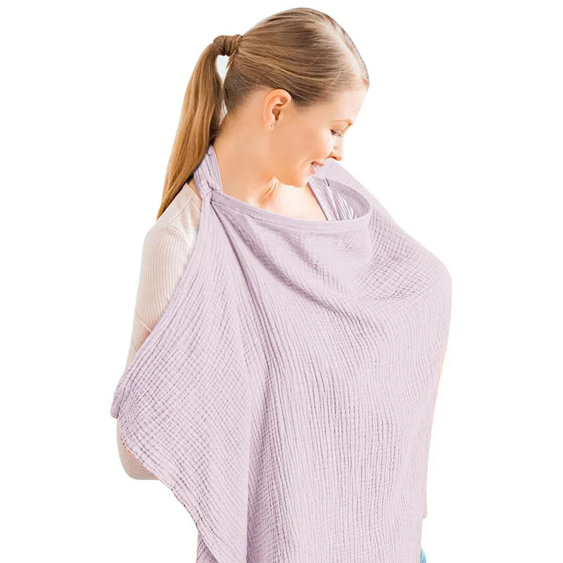 Couverture d'allaitement pour maman – Accessoire en coton doux pour préserver l'intimité et la poussette