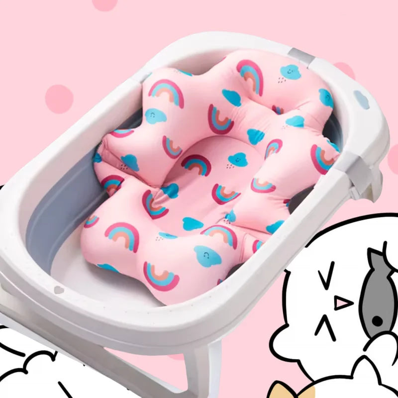 Foldable Baby Bath Seat Mat – Soft & Anti-Slip Cushion