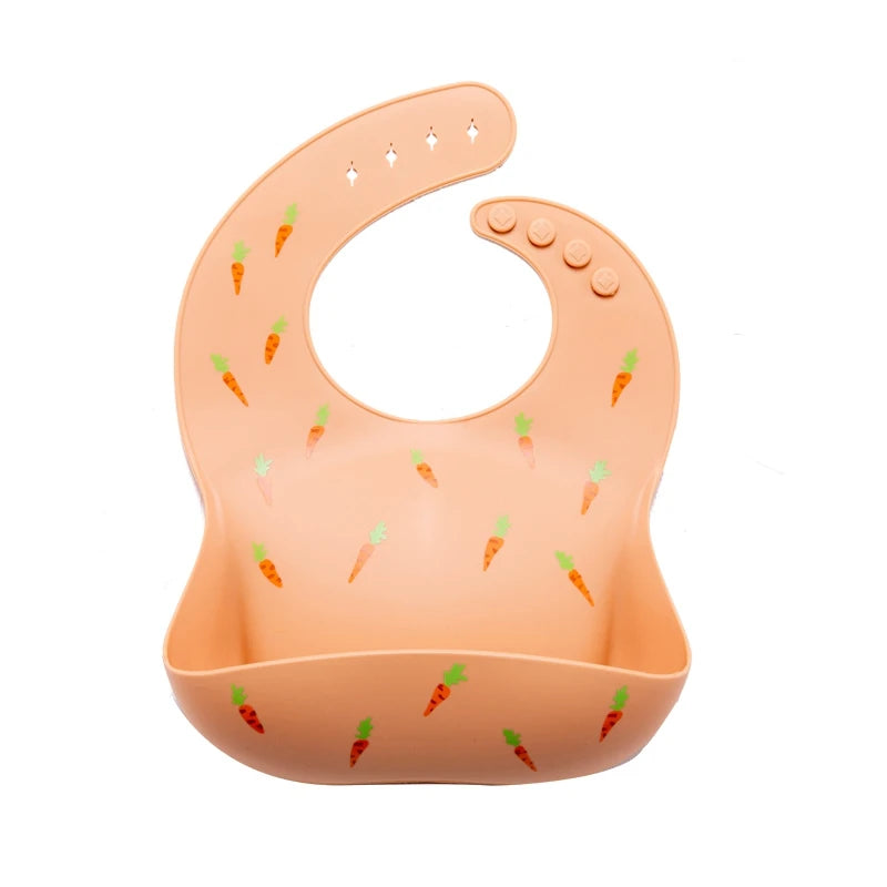 Bavoir d'allaitement en silicone ajustable et mignon