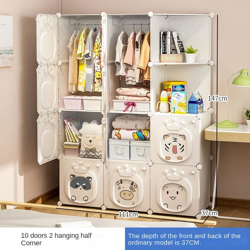Armoire moderne pour enfants – Placard et rangement pliables en plastique