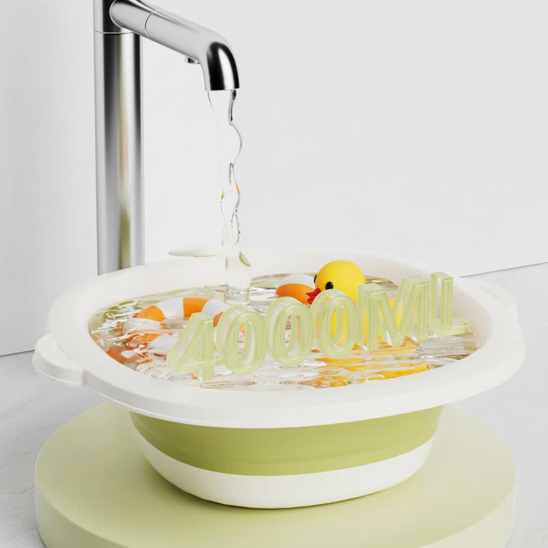 Newborn Swim Tub – Safe, Non-Slip, Foldable Bath Bucket