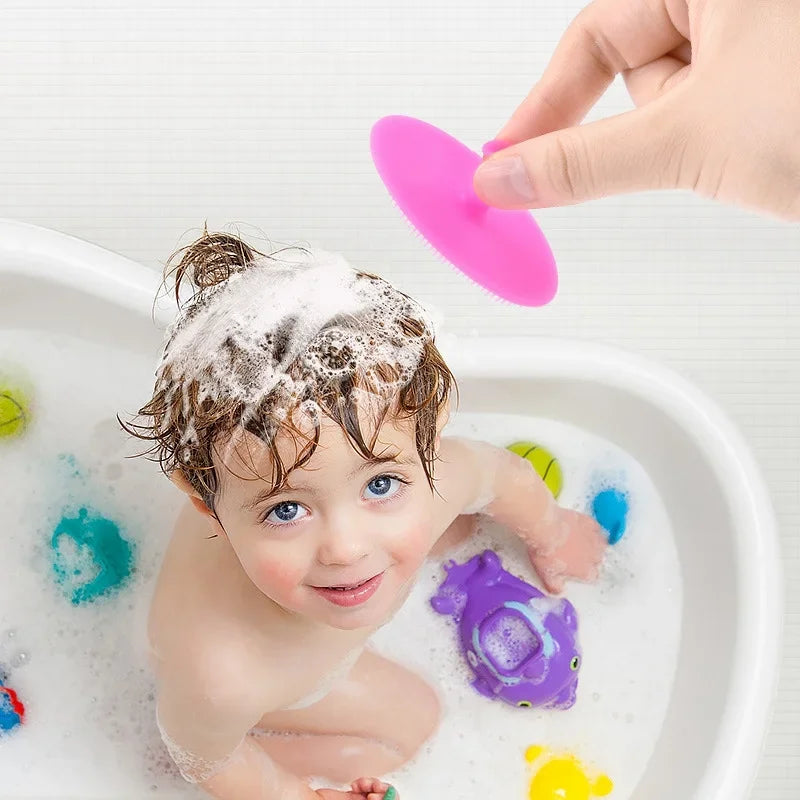 Brosse de bain pour enfants – Outil de massage du cuir chevelu et du shampoing en silicone souple