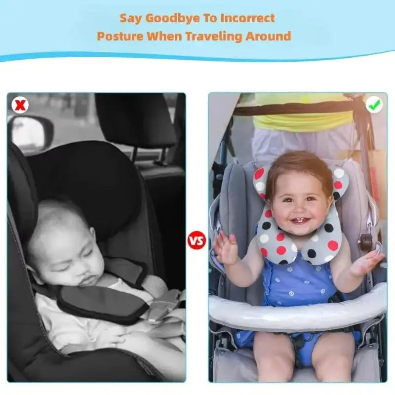 Oreiller de voyage pour enfants | Coussin doux pour la tête et la nuque de bébé