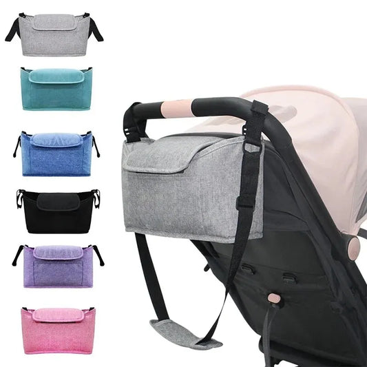 Large Capacity Baby Stroller Organizer Bag – Diaper & Bottle Holder
