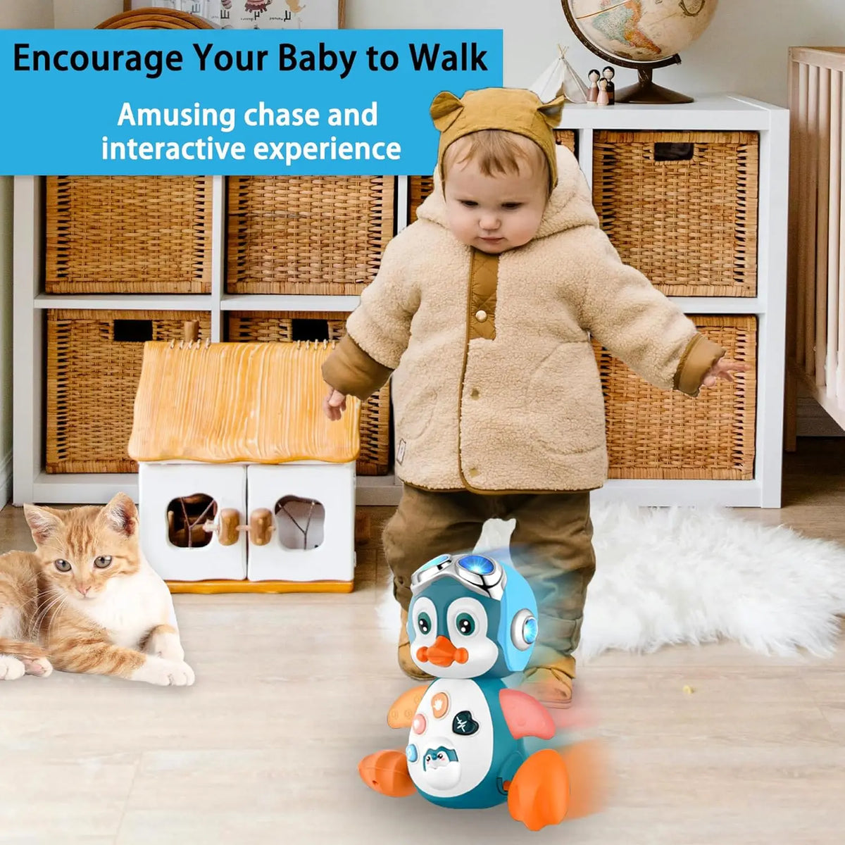 Penguin Musical Crawling Toy – Dance & Learn!