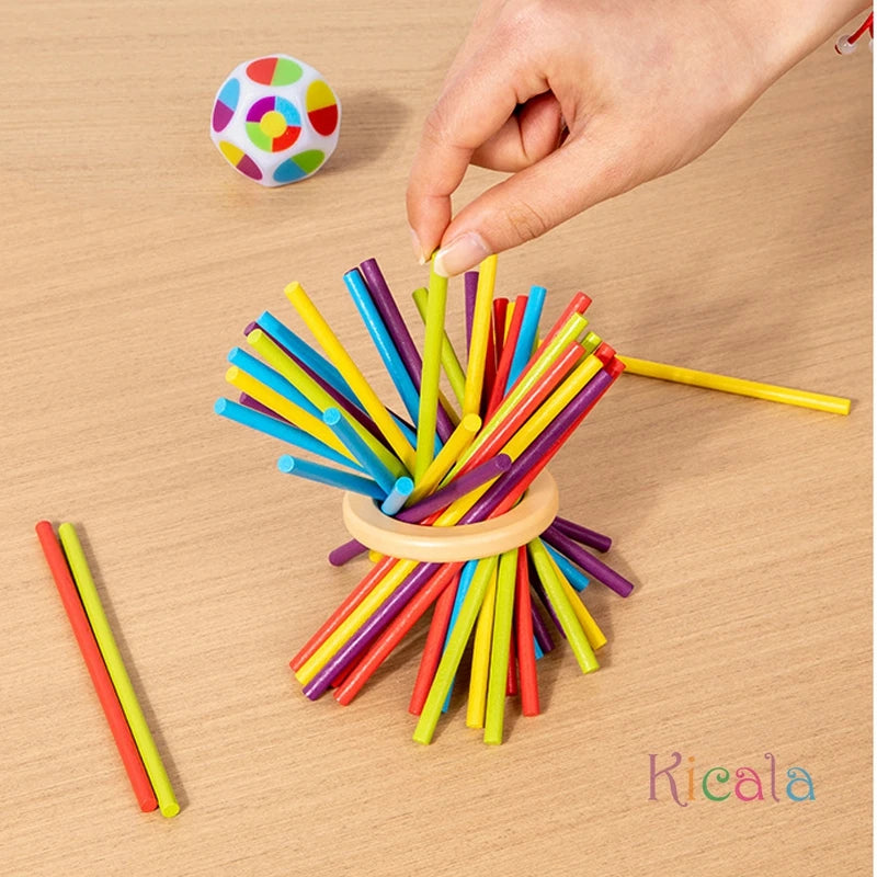 Montessori Wooden Stick Tower – Counting & Motor Skills Educational Toy