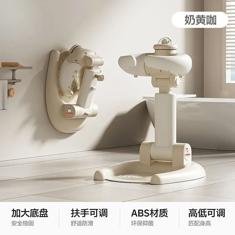 Station de bain pour bébé réglable – Table de lavage de cheveux pliable et sur pied