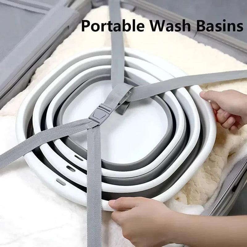 Portable Kids Bath Tub – Newborn Folding Body Wash Bucket