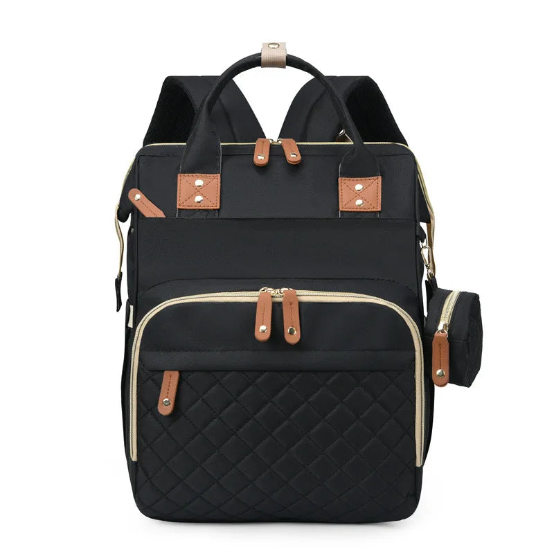 Sac à dos 35 L pour maman – Lit pliant, imperméable, chargement USB et sangle pour poussette