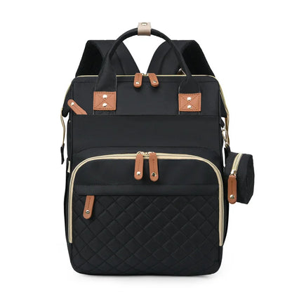 Sac à dos 35 L pour maman – Lit pliant, imperméable, chargement USB et sangle pour poussette